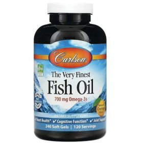 Carlson Very Finest Fish Oil Omega-3 Orange Flavor - 1000mg 240 Softgles